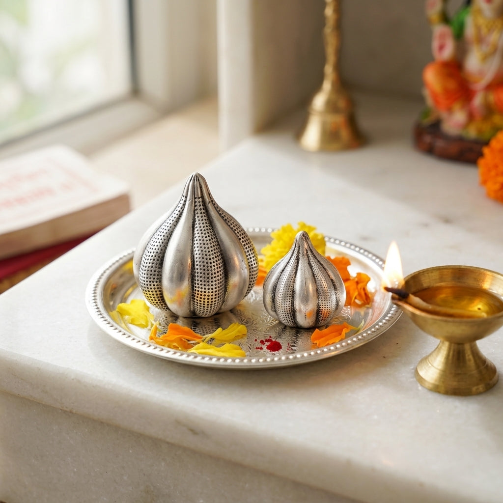 Modak Set in Pure Silver Plating