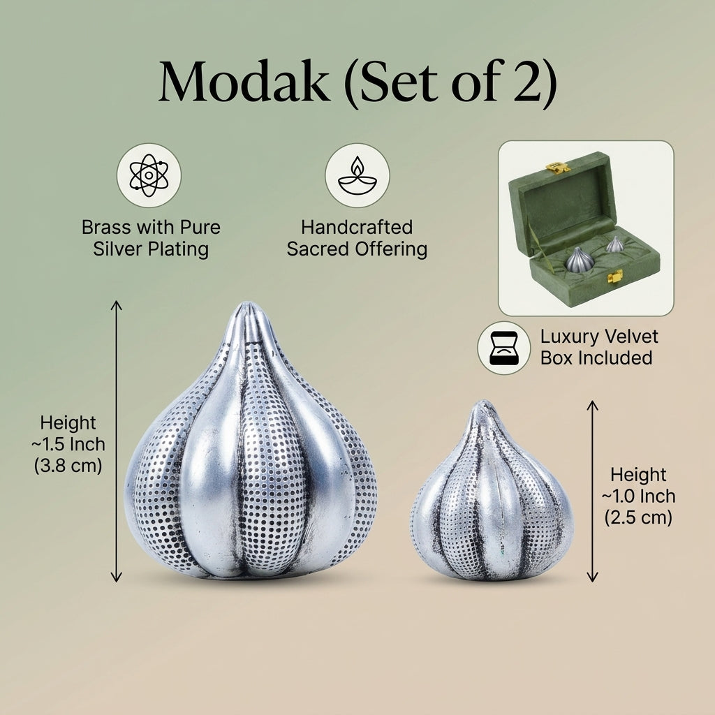 Modak Set in Pure Silver Plating