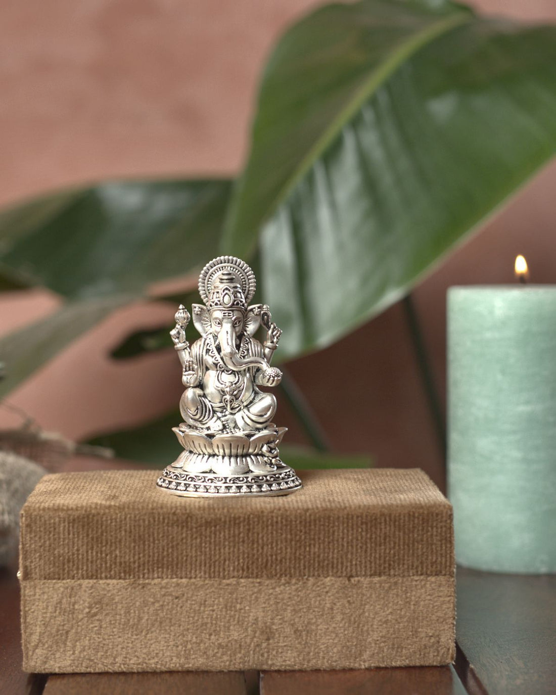 Mahaganpati Idol in Pure Silver Plating