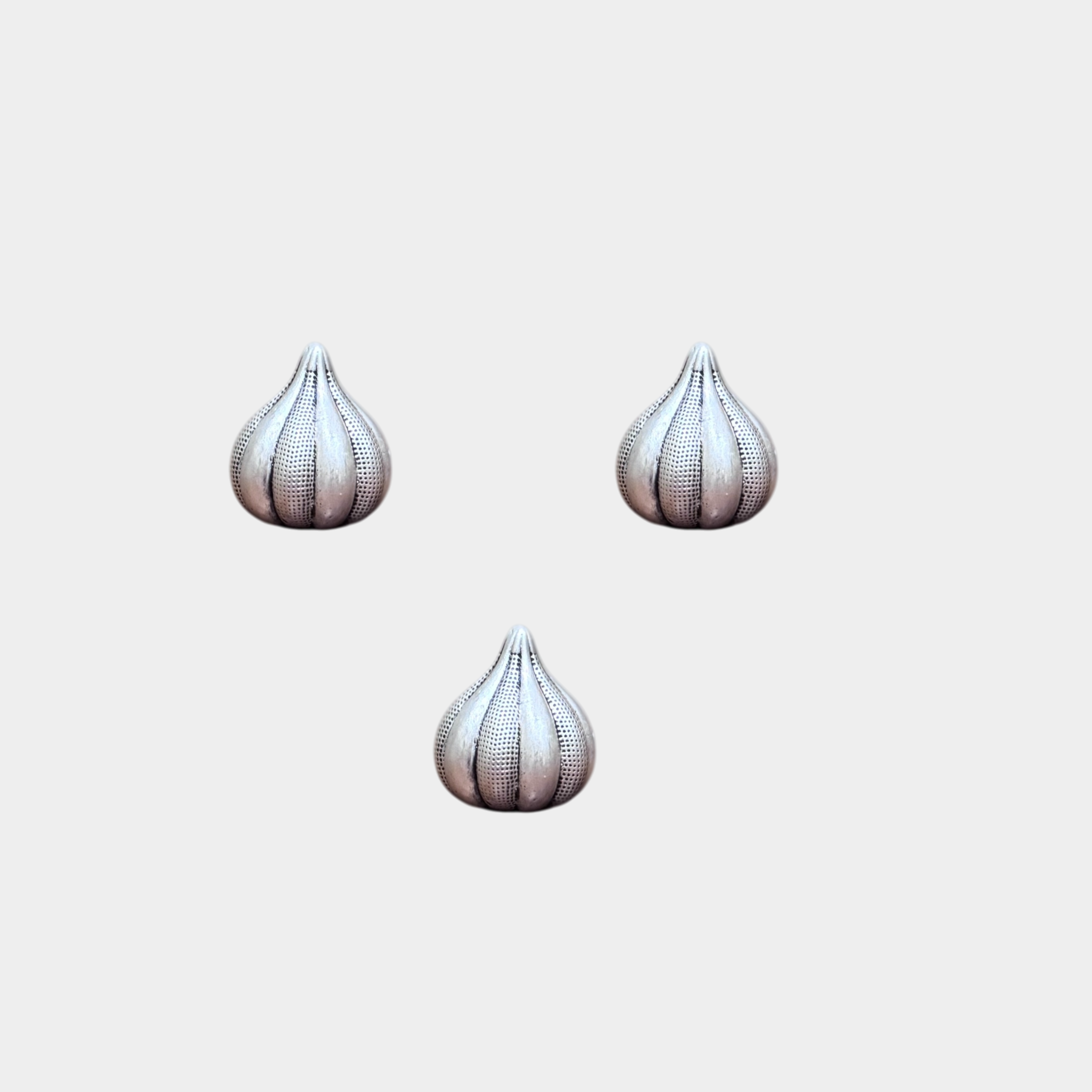 Set of Three Silver Modaks – Tranquil Blessings by Sabera