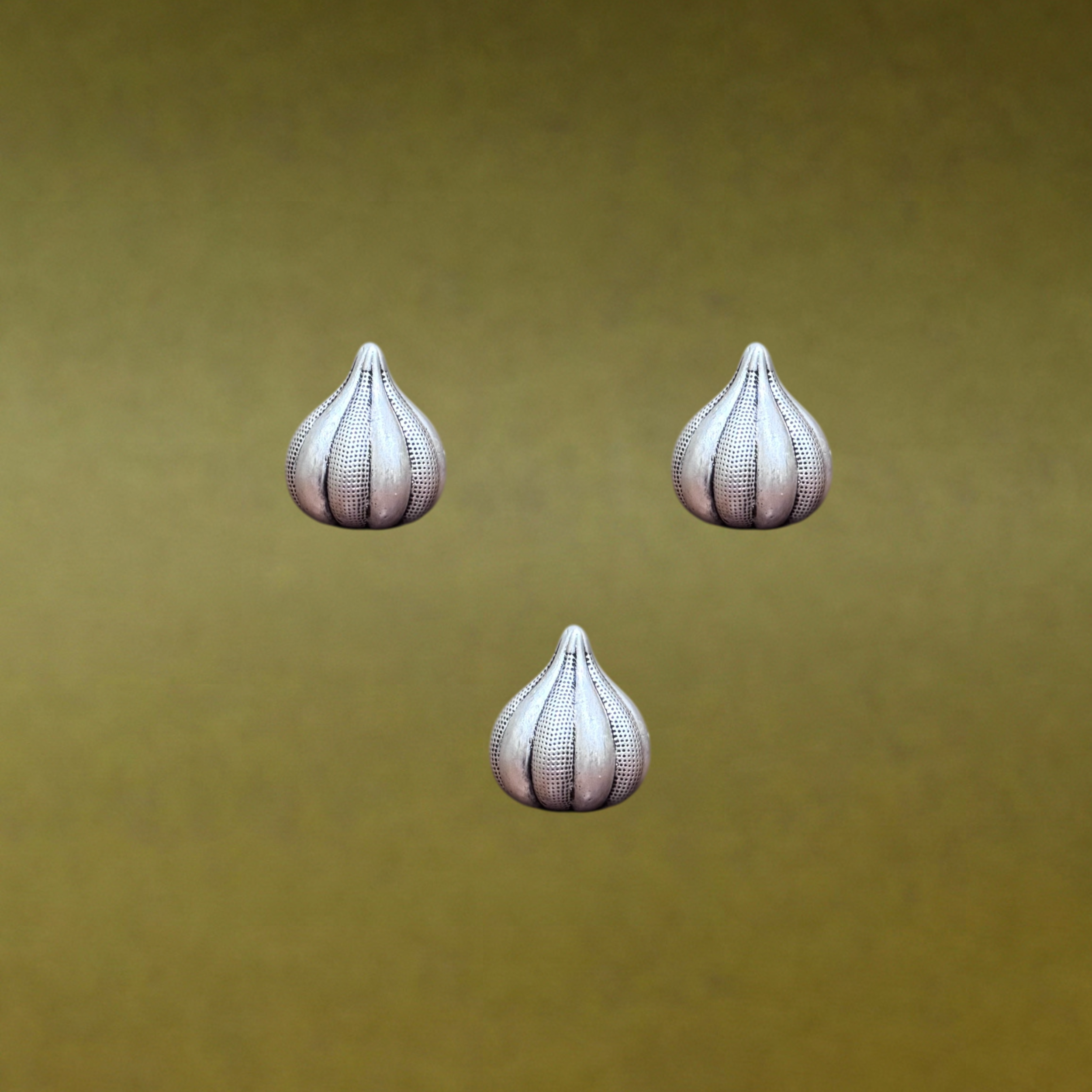 Set of Three Silver Modaks – Tranquil Blessings by Sabera