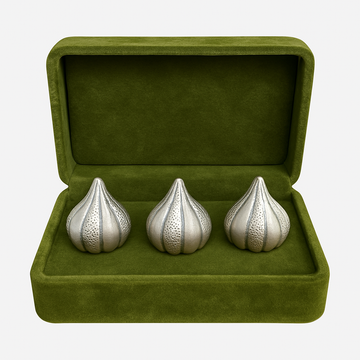 Set of Three Silver Modaks – Tranquil Blessings by Sabera