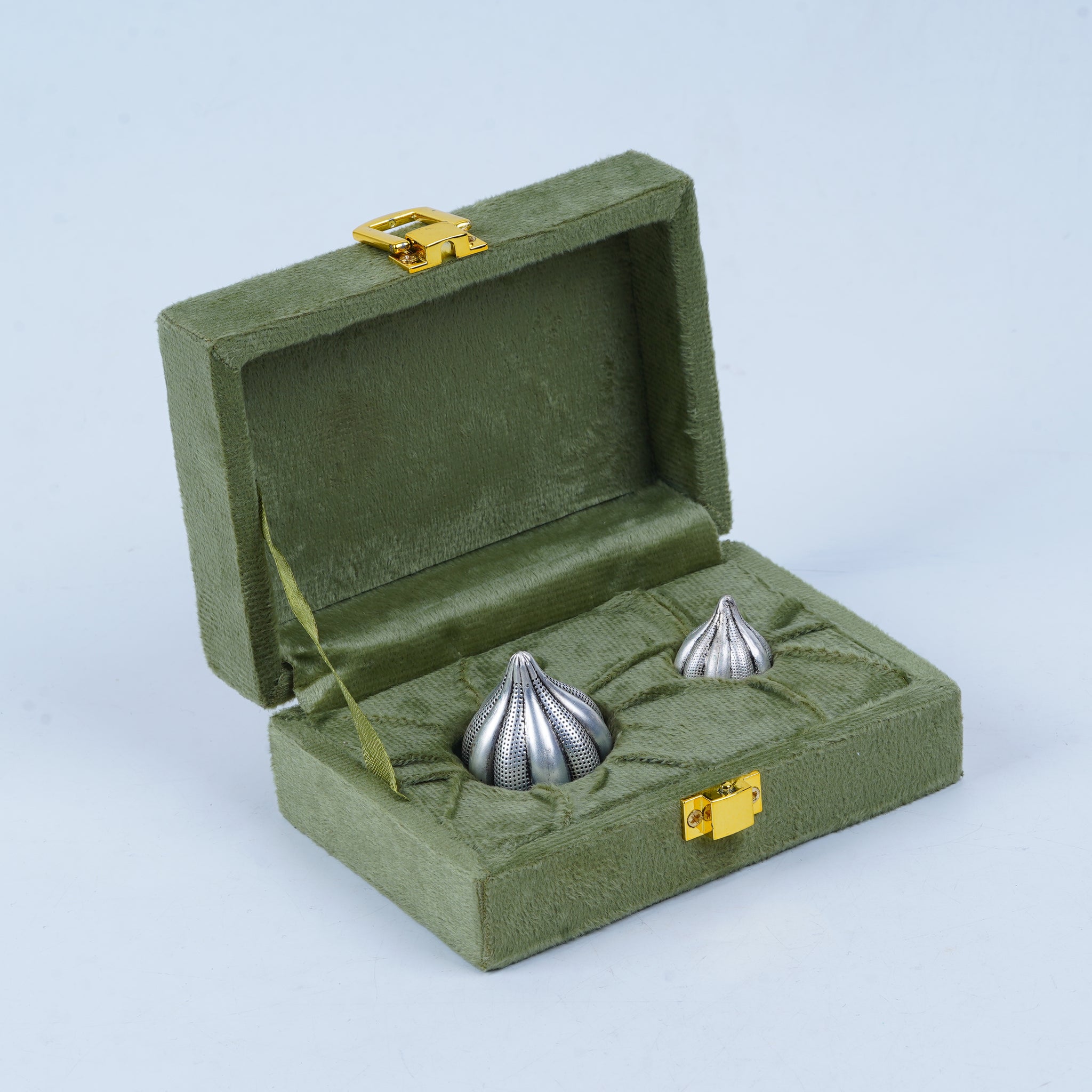Set of Two Silver Modaks – Divine Elegance by Sabera