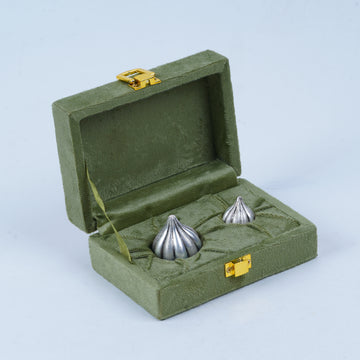 Set of Two Silver Modaks – Divine Elegance by Sabera