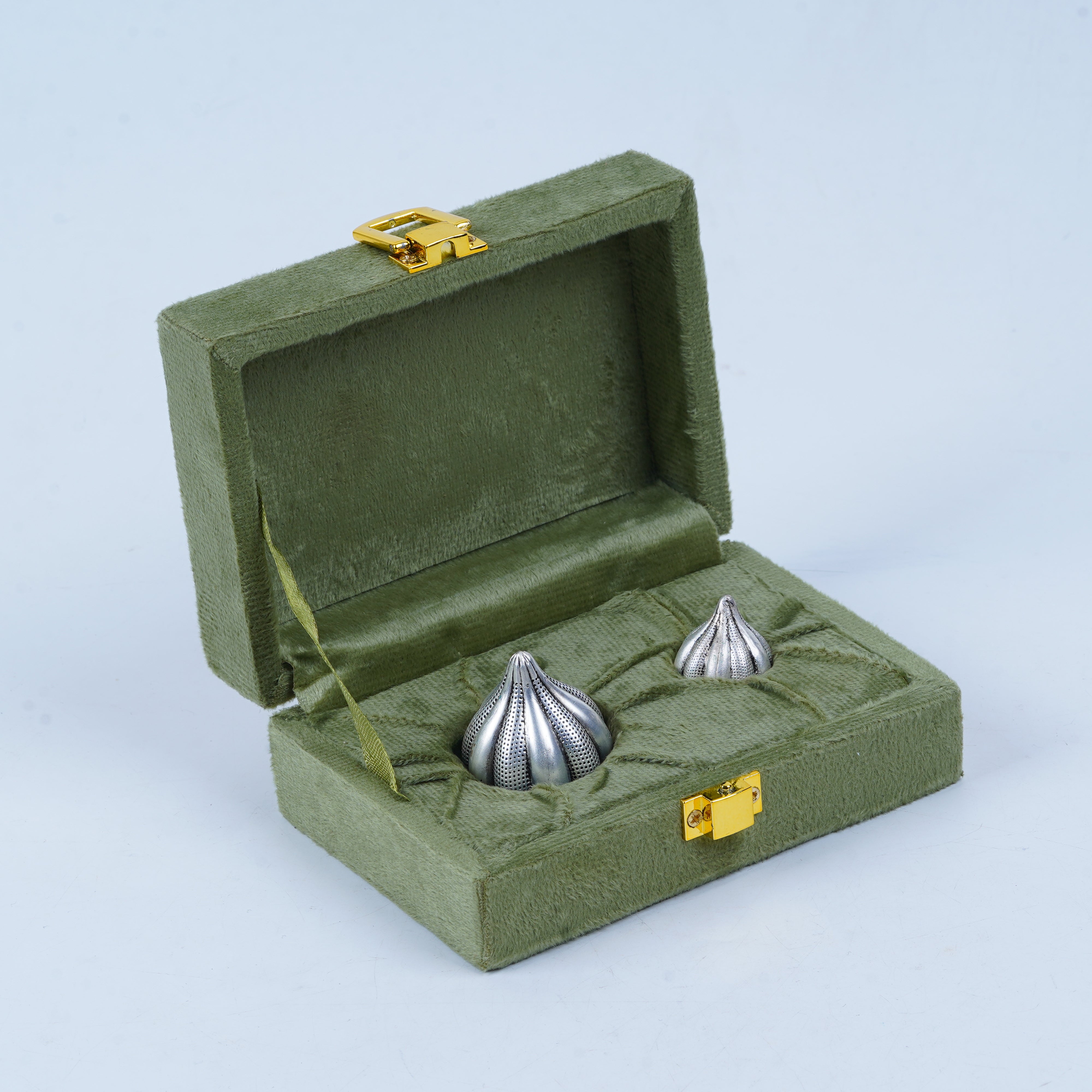 Set of Two Silver Modaks – Divine Elegance by Sabera