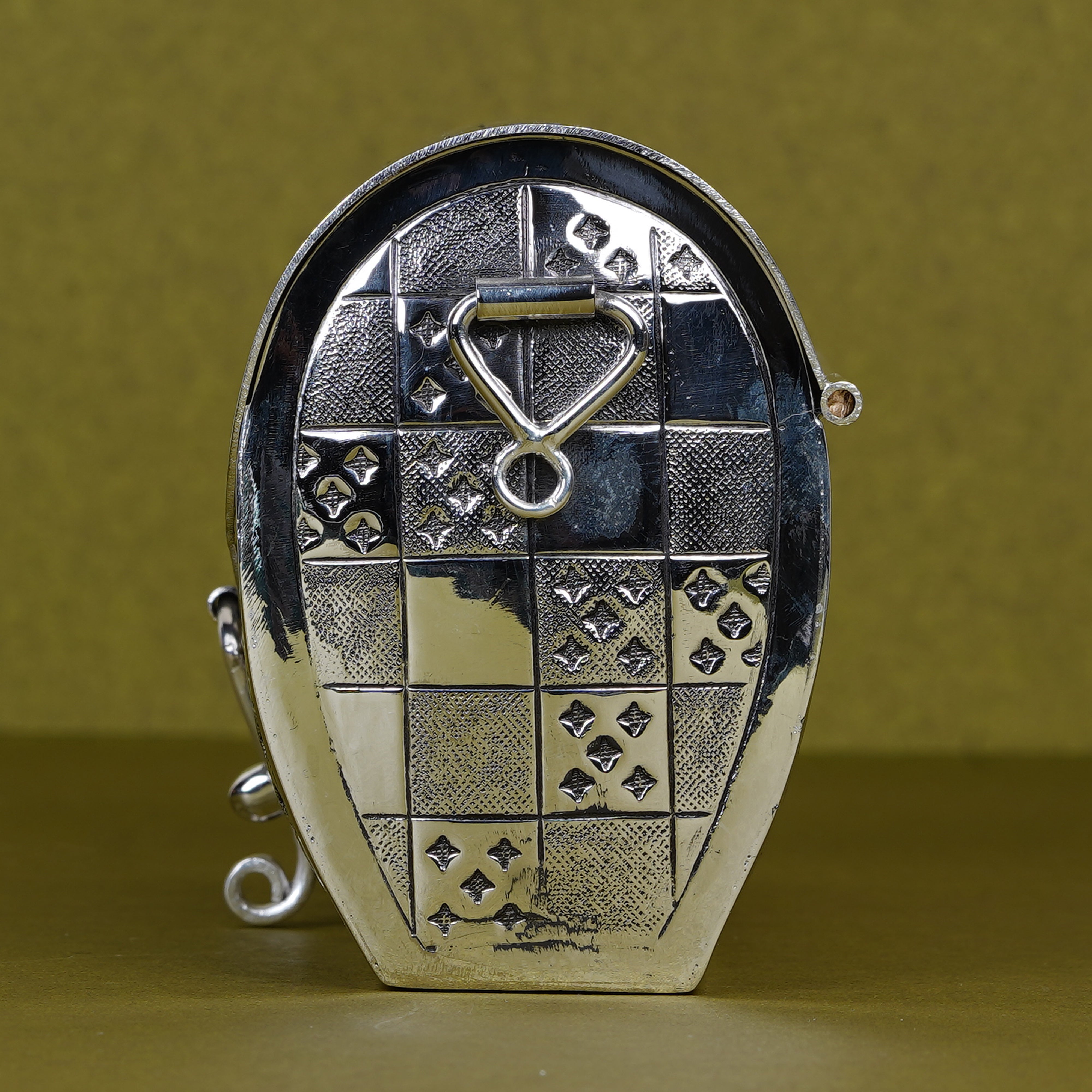Pure Silver Plated Brass Checkered Clutch Purse | Luxury Multi-Texture Metal Evening Bag | Premium Artisan Statement Accessory