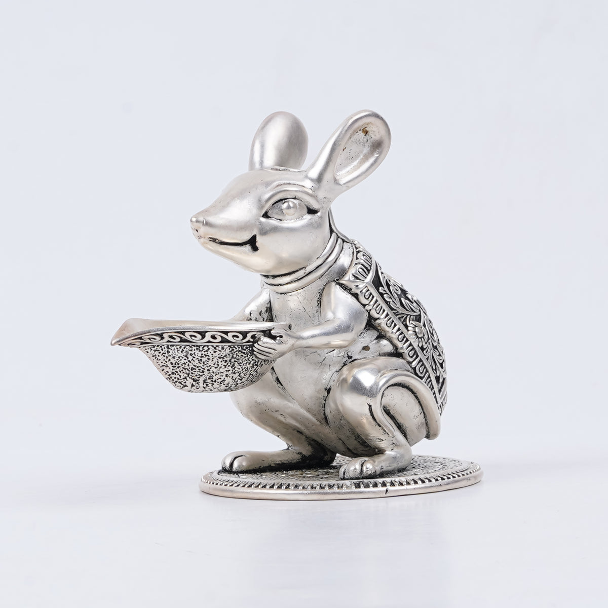 Mushak Diya in Pure Silver Plating