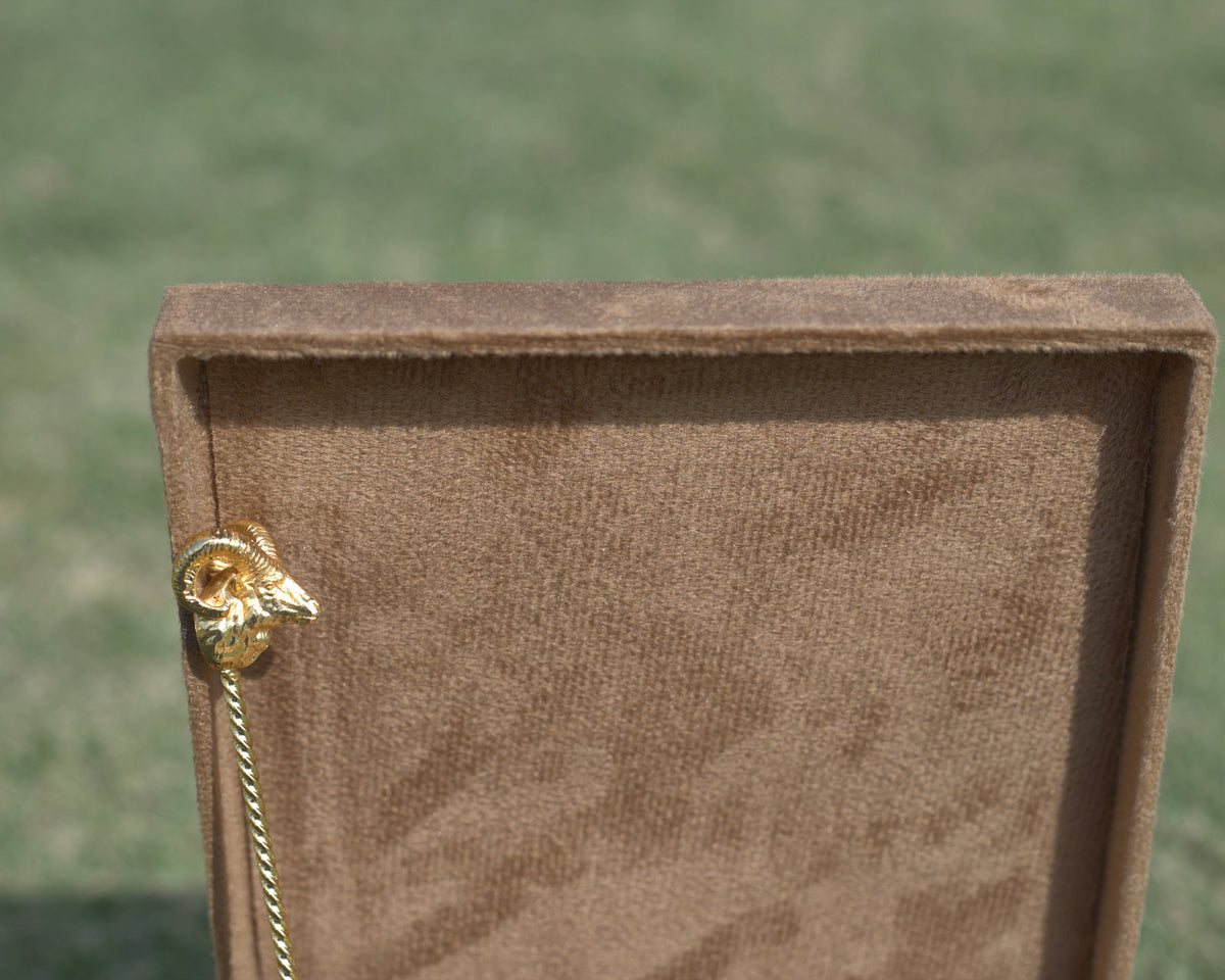 Sheep Head Cocktail Stirrer Set in Gold Plating