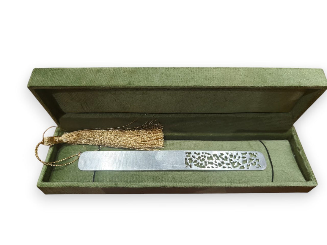 Silver Bookmark with Tassel – Personalized Elegance by Sabera