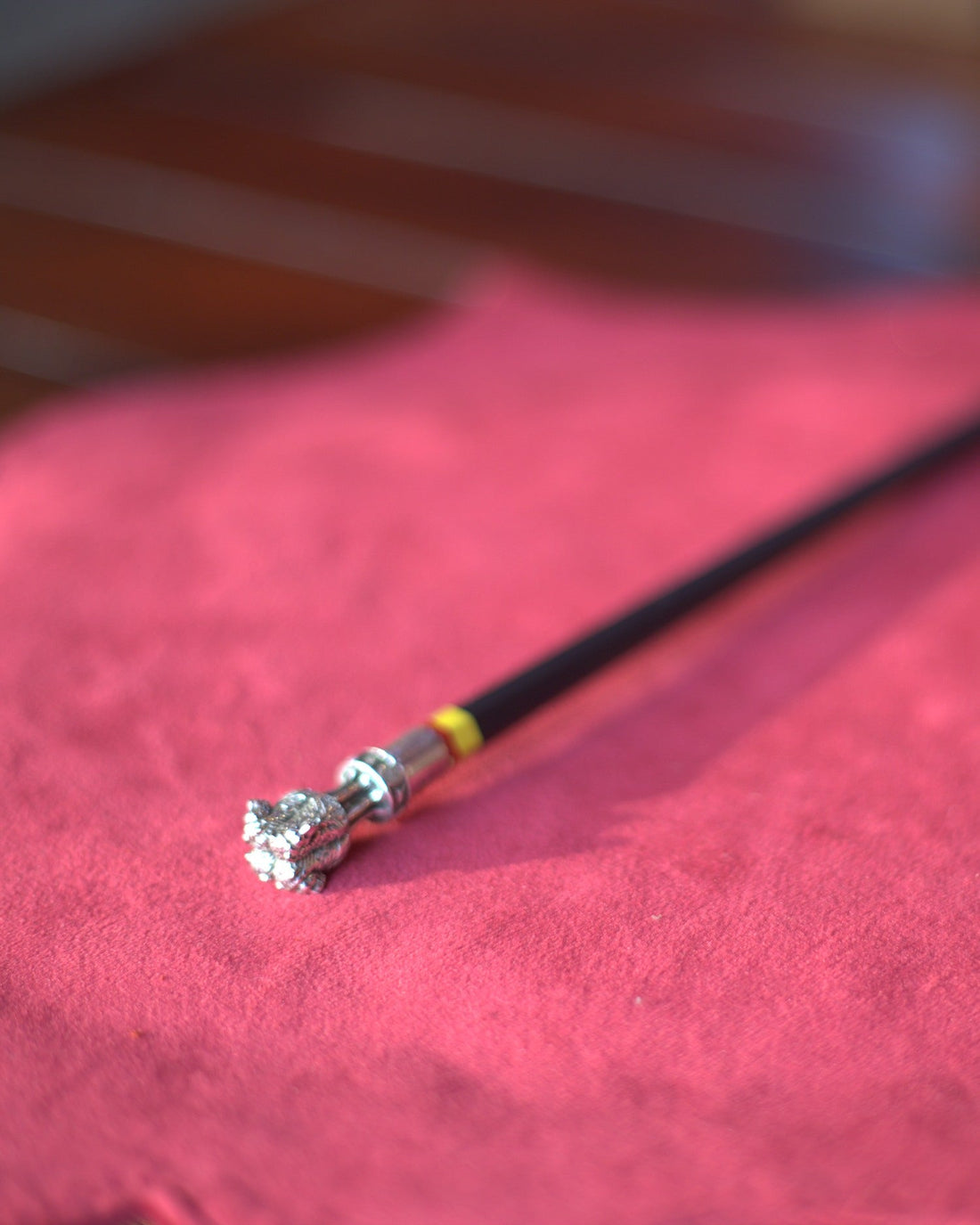 Ashoka Pillar silver-plated pencil topper fitted to a black pencil
