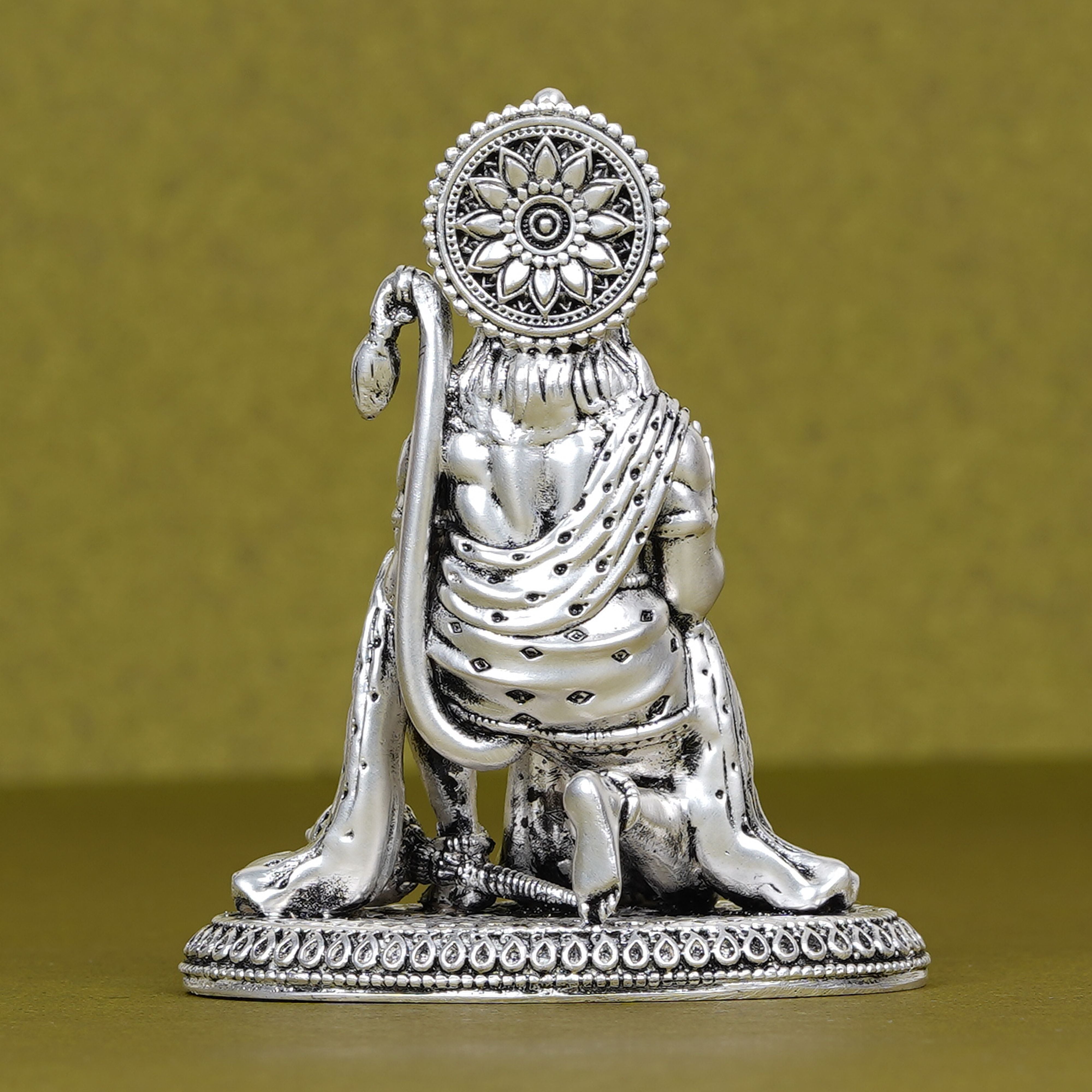 Hanuman Ji Silver Plated Idol for Car Dashboard