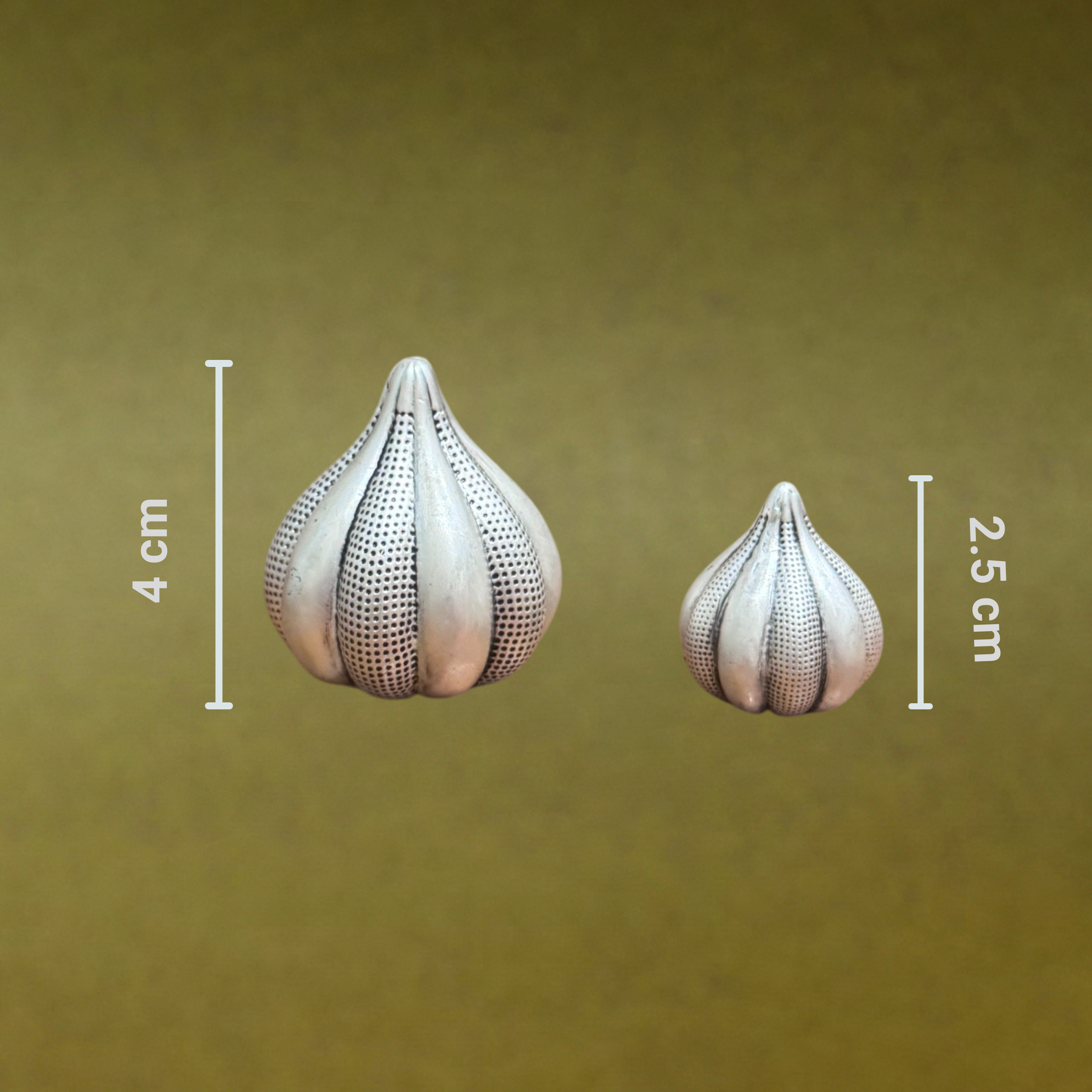 Set of Two Silver Modaks – Divine Elegance by Sabera