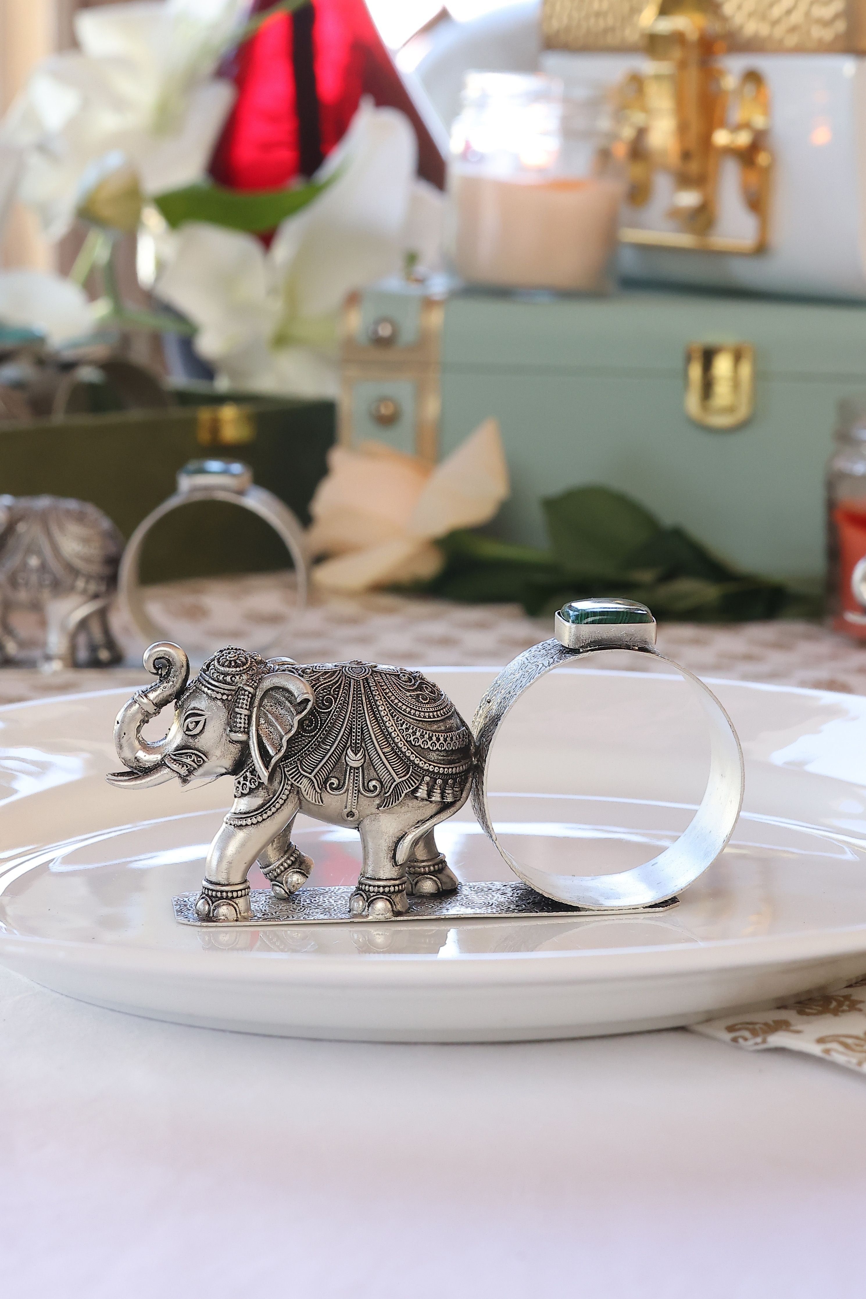 Elephant Napkin Ring (Silver)