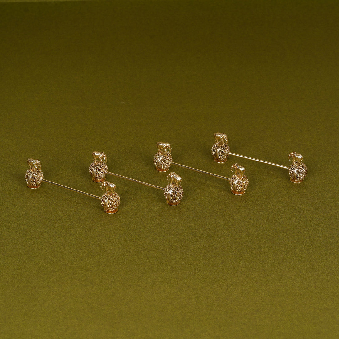 Twin Elephant Spoon Rest on Handcrafted Ball